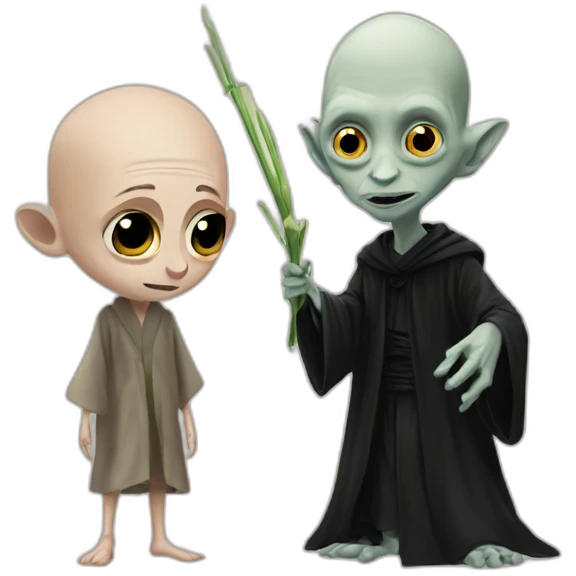 Voldemort and dobby emoji