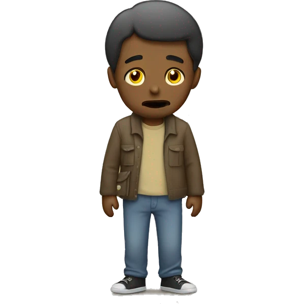 sad poor man with empty pockets emoji