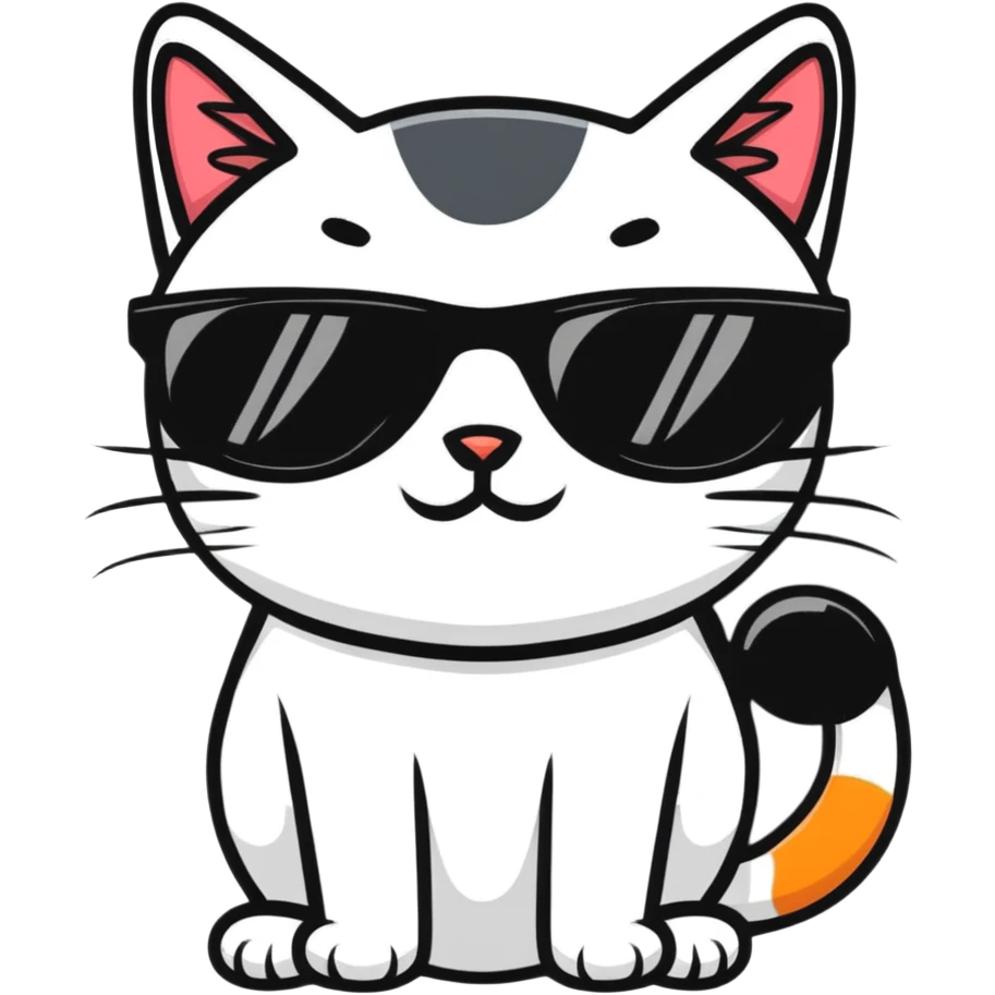 Cat with sunglasses emoji