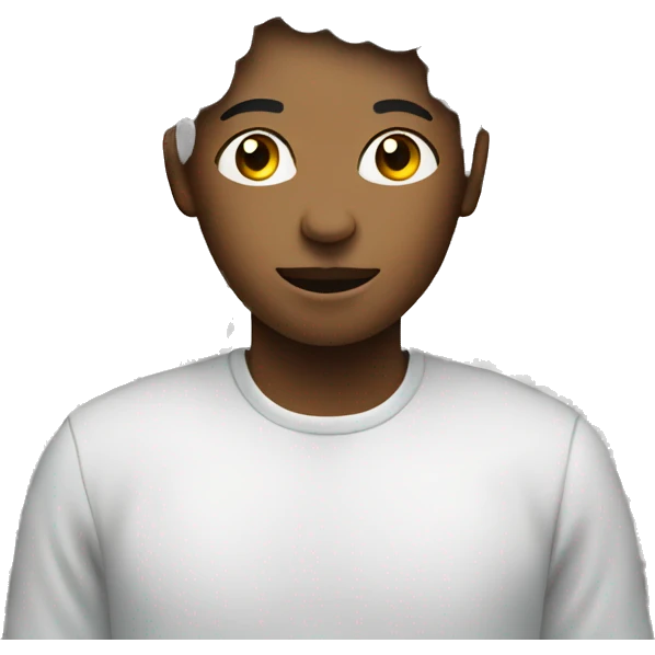 person surrounded by cotton emoji