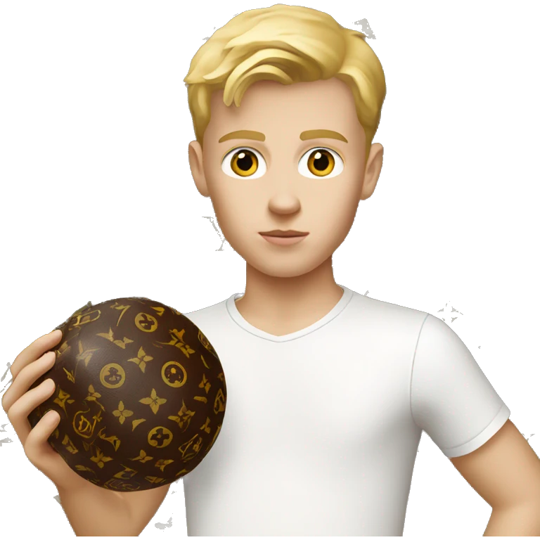  white kid with louis vuitton ball emoji