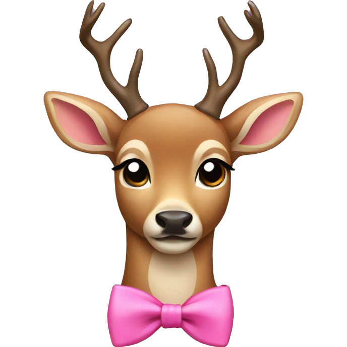 deer with pink bow emoji