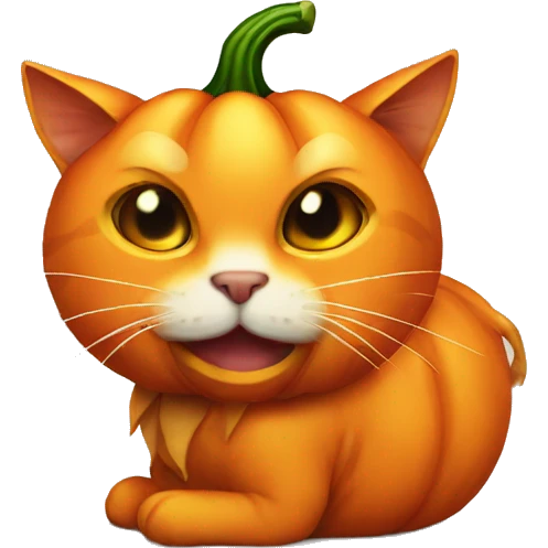 Pumpkin cat emoji