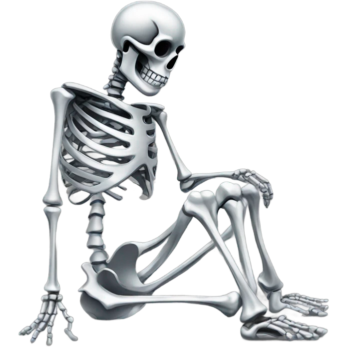 Skeleton made out of chrome  emoji