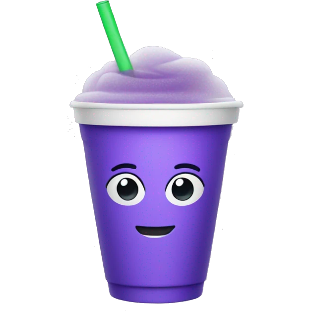 Purple drink in foam cup emoji