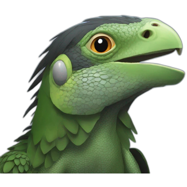 Iguana Crow emoji