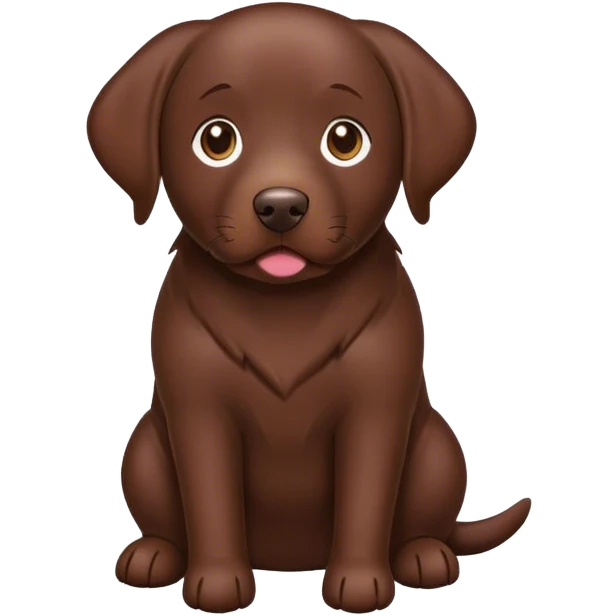 Chocolate lab emoji