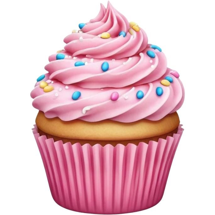 Cupcake with pink icing emoji