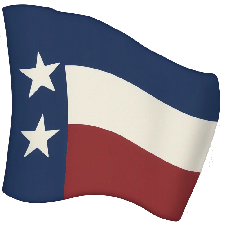 Texas flag waving emoji