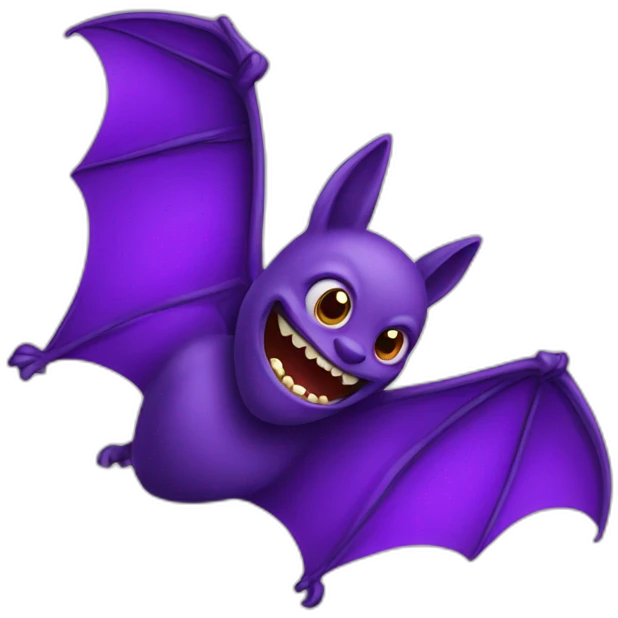 flying purple bat emoji