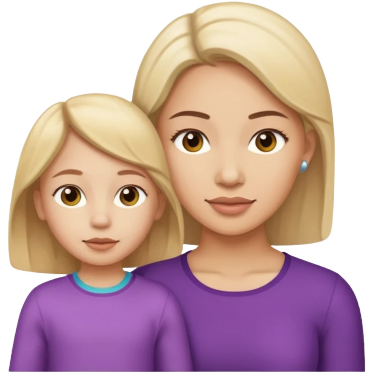 Silueta de anciana e hija emoji