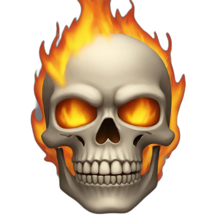Fire skull emoji