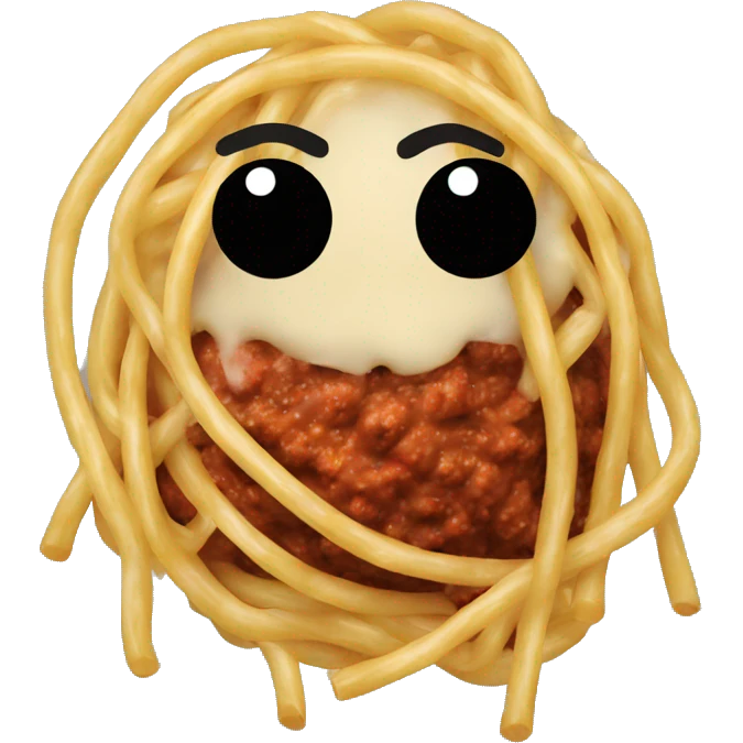 Spaghetti with meatballs emoji