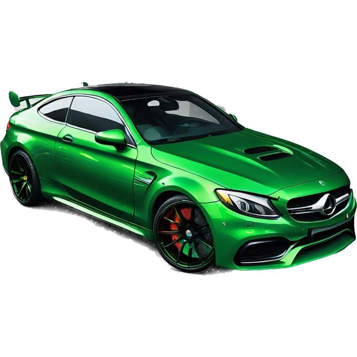 green c63s with chrome wheels  emoji