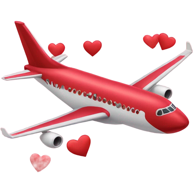 Valentine’s Day plane emoji