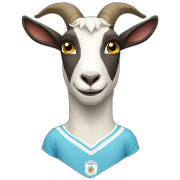 A goat with argentina shirt  emoji