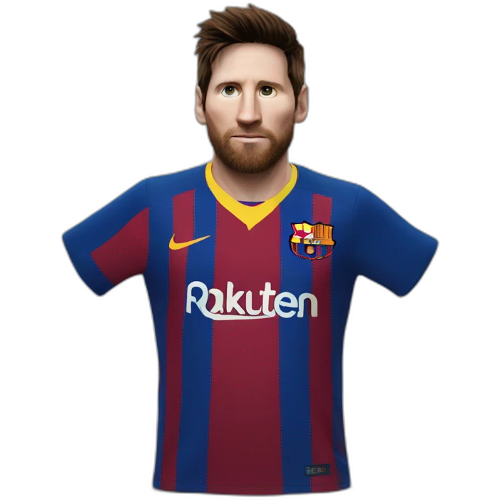 Messi enseñando la camiseta emoji