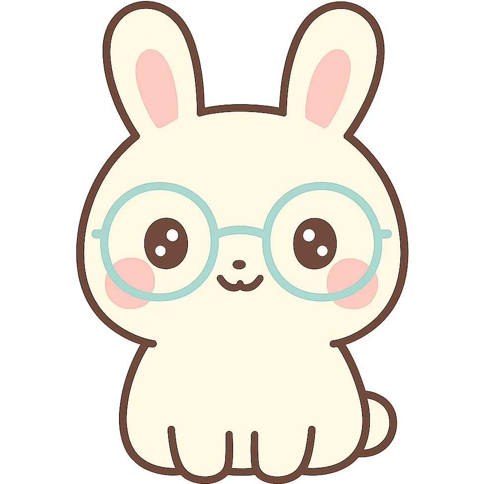 bunny with glasses emoji