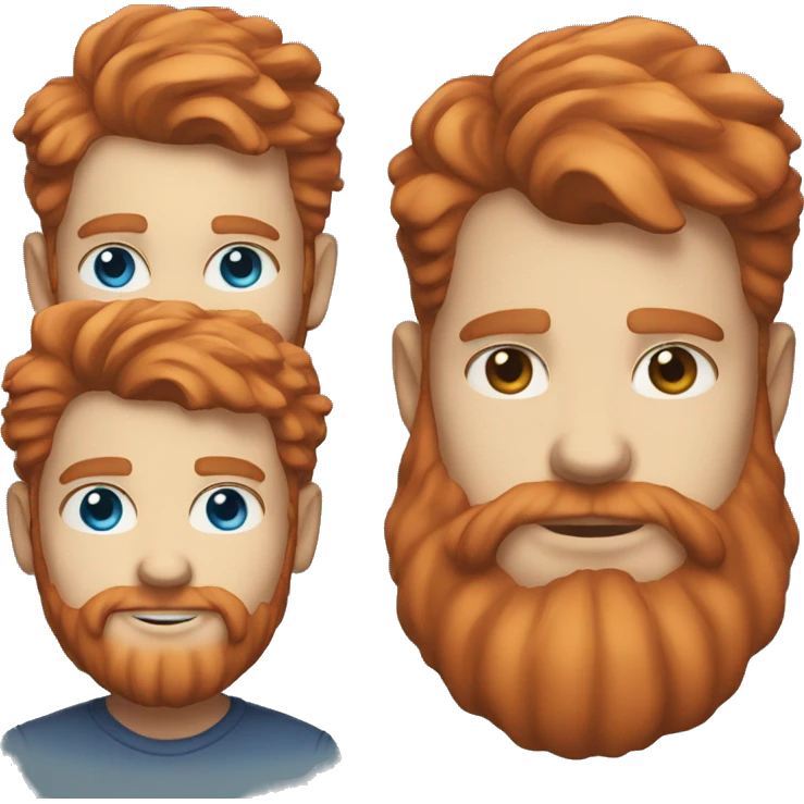 30 year old, male, red hair, pale, beard, blue eyes emoji