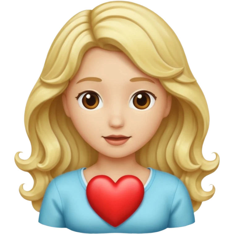 blonde heart just the hair colour not the face emoji