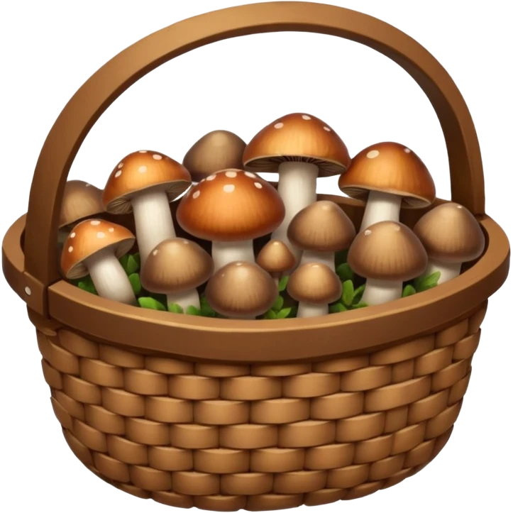 Brown basket with mushrooms emoji
