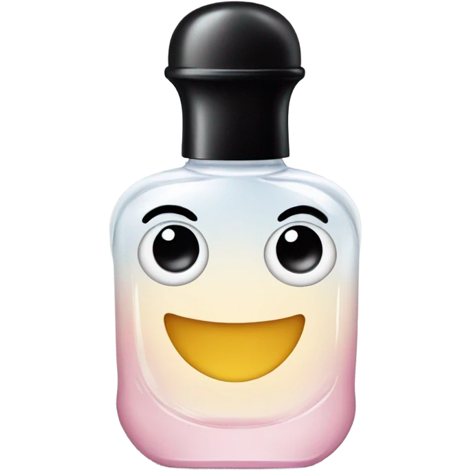 smiling perfume face with black cap emoji