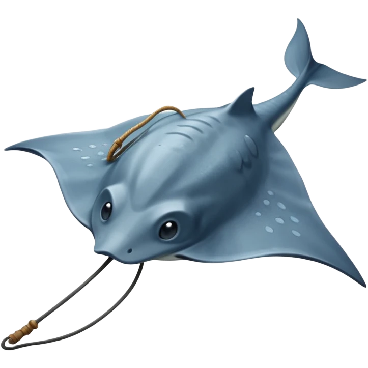 Stingray – Flat ray with long whip tail emoji