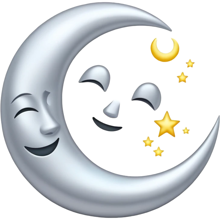 Dancing moon emoji