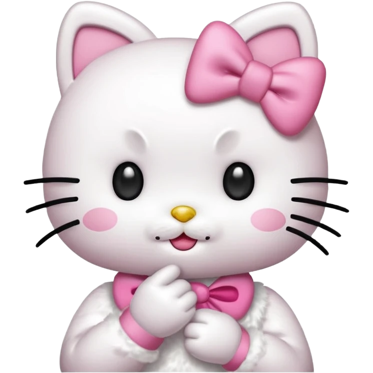 hello kitty blowing a kiss emoji