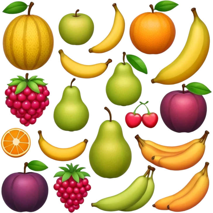 emoji TOK different fruits aligned emoji