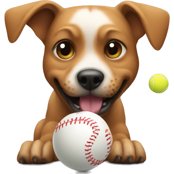 dog hitting a ball emoji