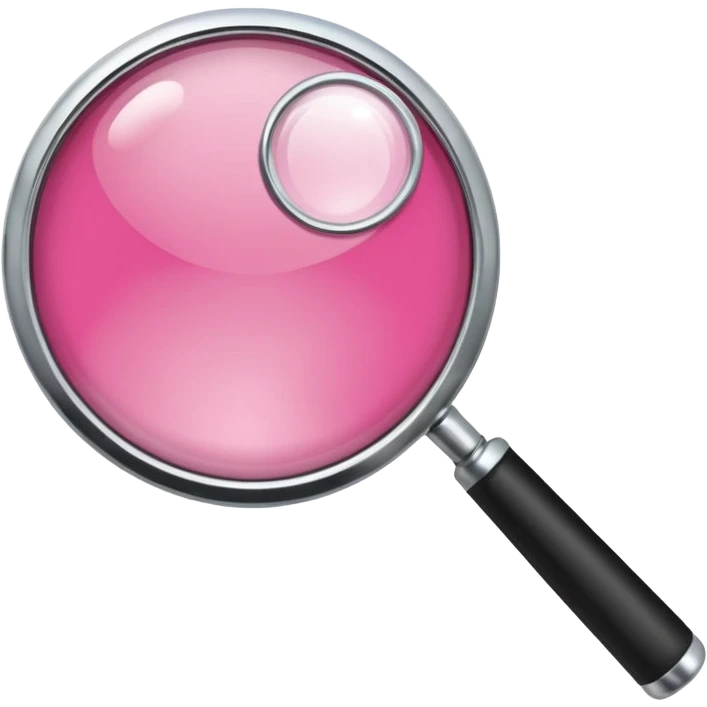 mix light pink dark pink and white girly chrome internet logo with a magnifying glass emoji