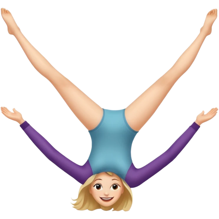 Naked woman qith her feet in the air emoji