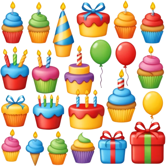 Happy birthday note stickers  emoji