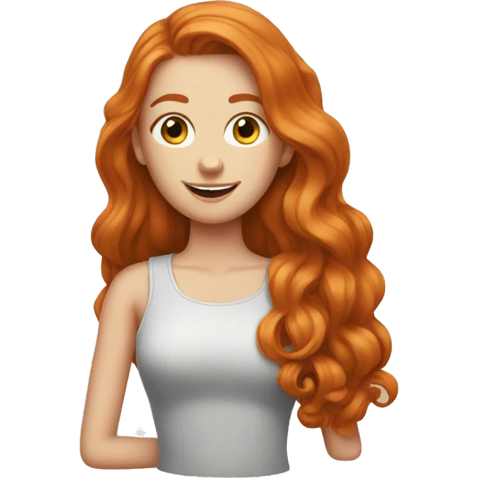 Ginger beautiful girl emoji
