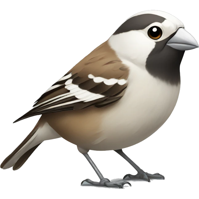 Brown and white finch  emoji