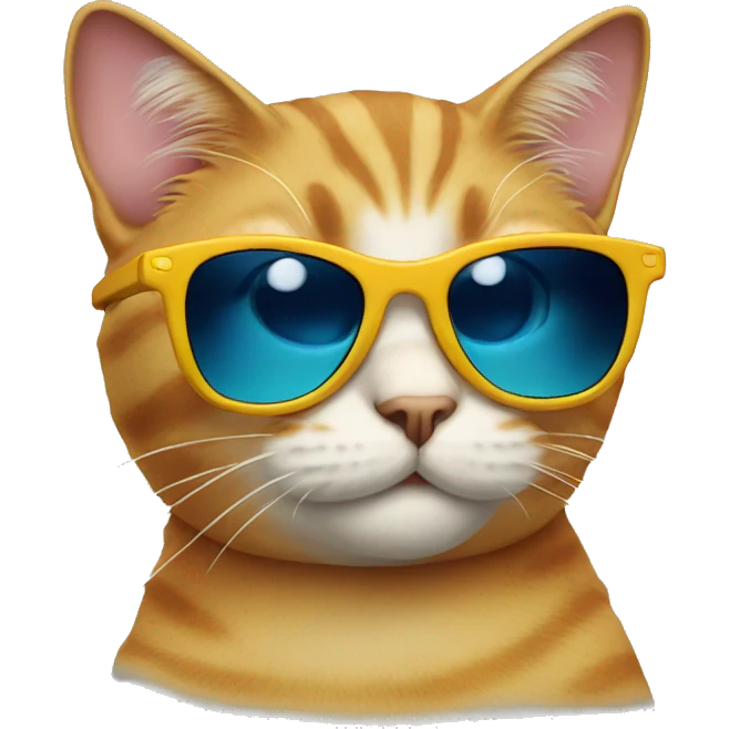 Cat with sunglasses emoji