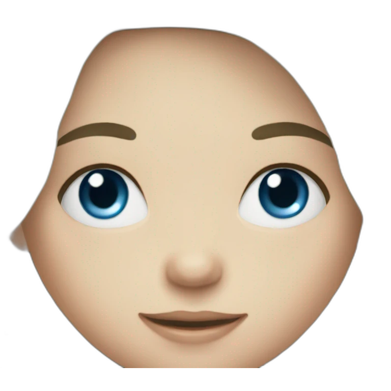 children with black hair and blue eyes emoji