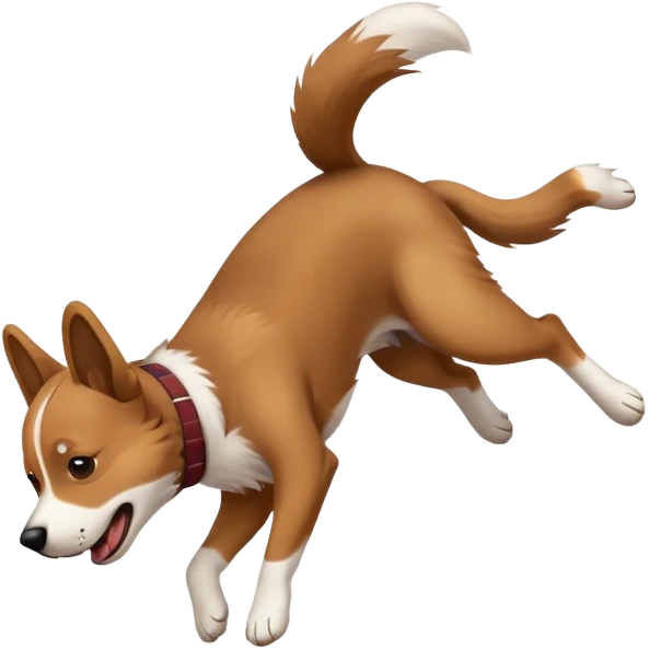 Dog doing a backflip emoji