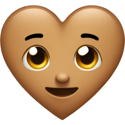Light brown heart emoji