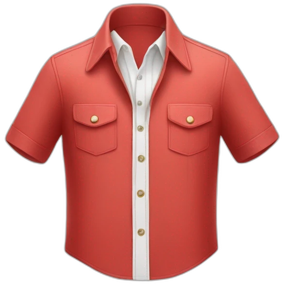 un cerf blanc avec une chemise rouge emoji