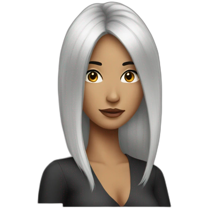 Beautiful women with black hair emoji