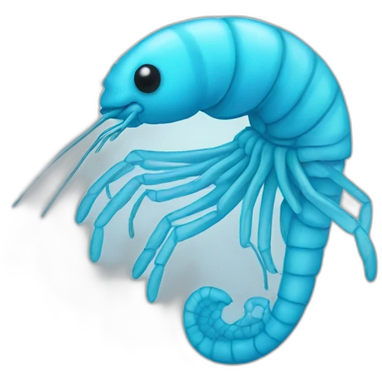 light blue shrimp emoji