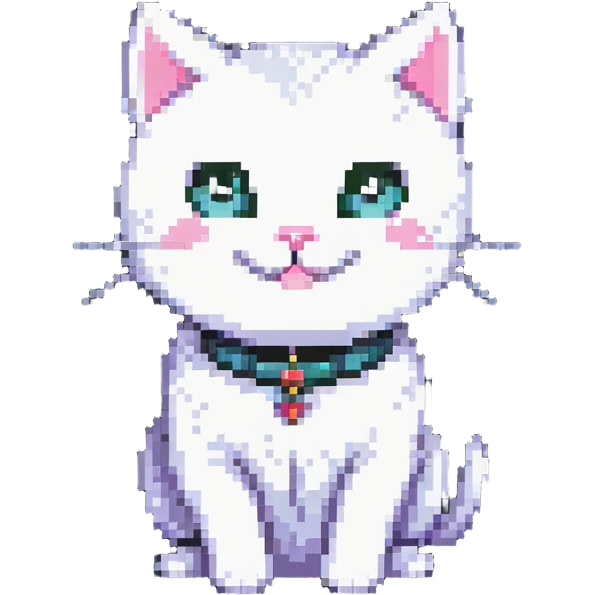 smiling white cat emoji