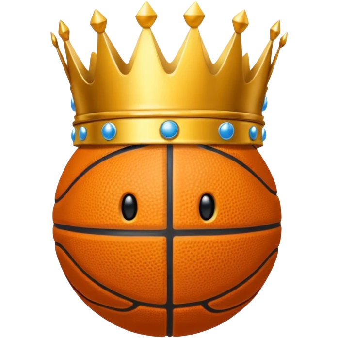 Basketball wearing a crown  emoji