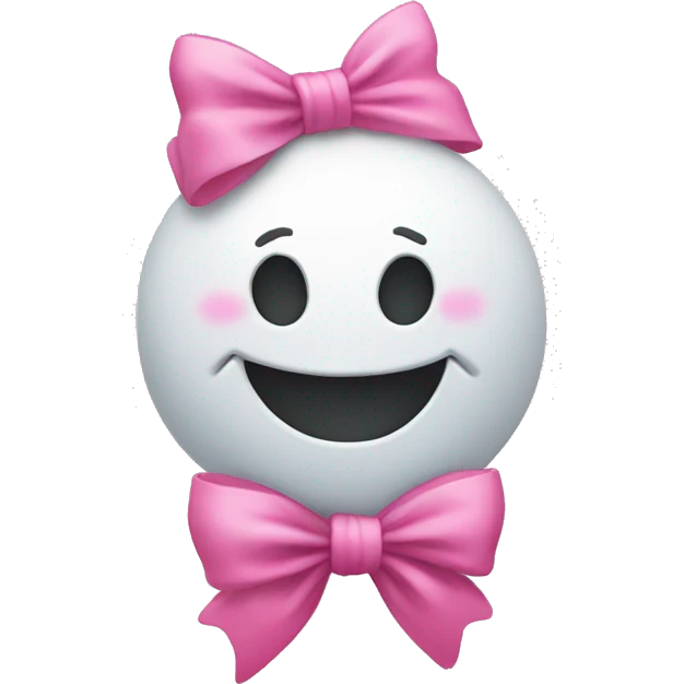 smile + Ghost + pink bow emoji