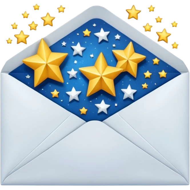 envelope with stars around it emoji