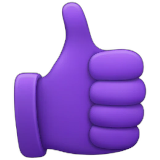purple thumbs up emoji