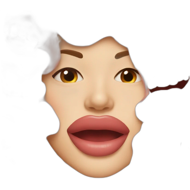 Woman licking lips emoji