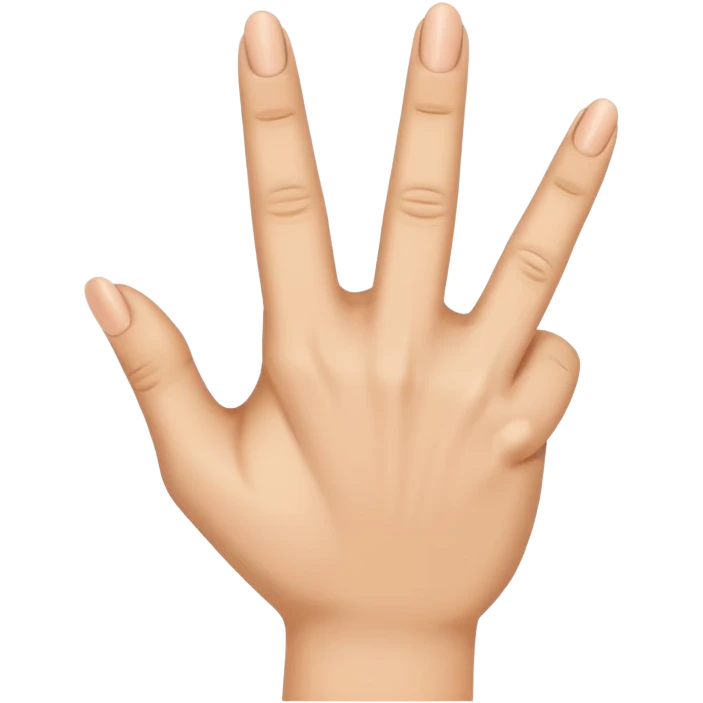 Hand sign middlefinger over the ringfinger emoji